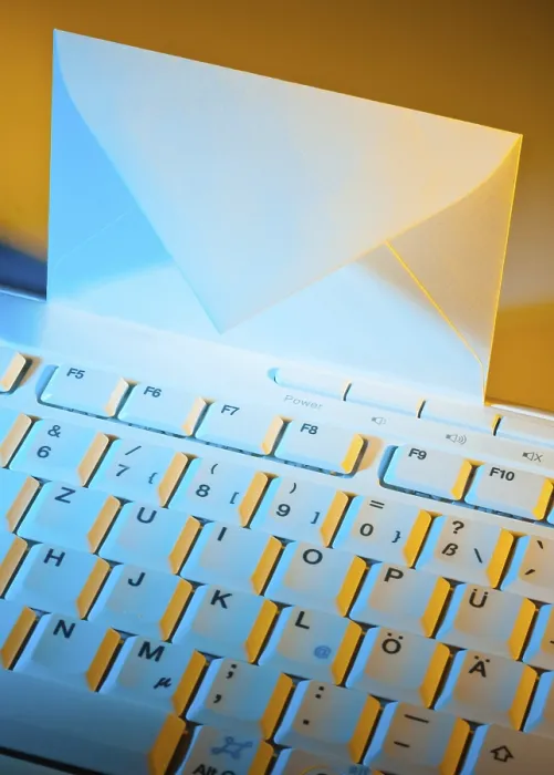Framed Print : Print of a Computer Keyboard and an Envelope, Austria Framed Print : Print of a Computer Keyboard and an Envelope, Austria
