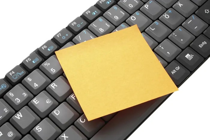Framed Print : Keyboard with Note Pad Print Framed Print : Keyboard with Note Pad Print