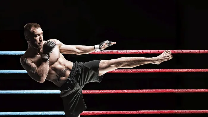 Framed Print : Kickboxer in the Ring Print - Muay Thai and MMA Influence
