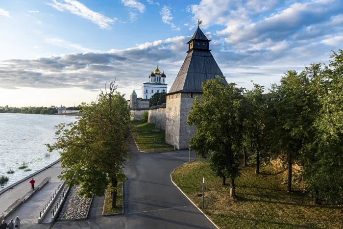 Framed Print : The Kremlin and Trinity Cathedral in Pskov, Russia Print Framed Print : The Kremlin and Trinity Cathedral in Pskov, Russia Print