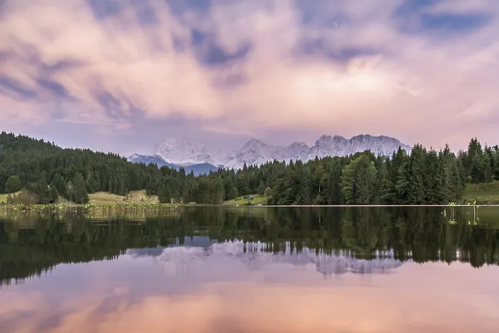 Framed Print : Lake Geroldsee with Dramatic Clouds Print, Mittenwald Alps Framed Print : Lake Geroldsee with Dramatic Clouds Print, Mittenwald Alps