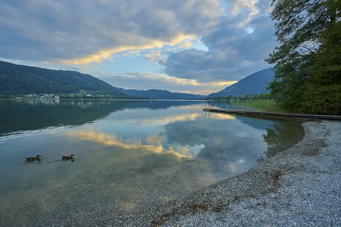 Framed Print : Lakeside Sunset Print, Steindorf am Ossiach, Austria Framed Print : Lakeside Sunset Print, Steindorf am Ossiach, Austria