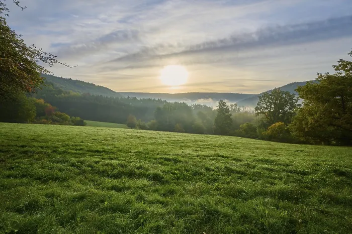Framed Print : Odenwald Landscape Print: Kirchzell, Bavaria, Germany
