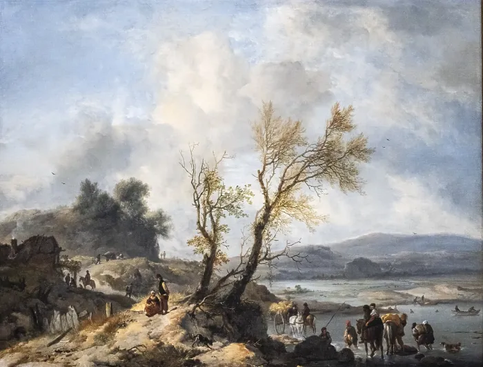 Framed Print : Philips Wouwerman Landscape with a Sandy Path Print, 1655 Framed Print : Philips Wouwerman Landscape with a Sandy Path Print, 1655