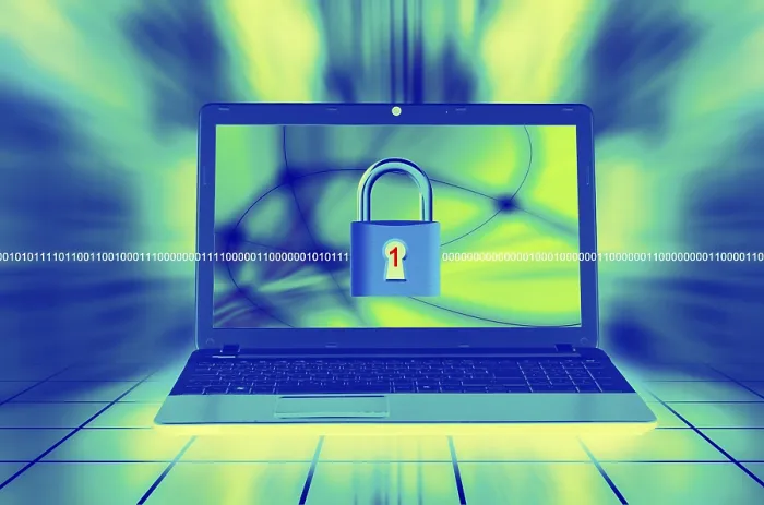 Framed Print : Digital Security Print - Binary Padlock Framed Print : Digital Security Print - Binary Padlock