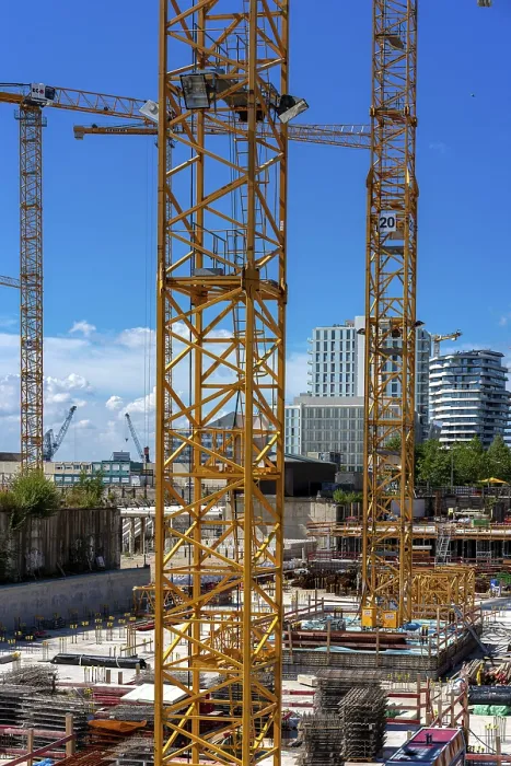 Framed Print : Large Construction Site Print, Hamburg Germany