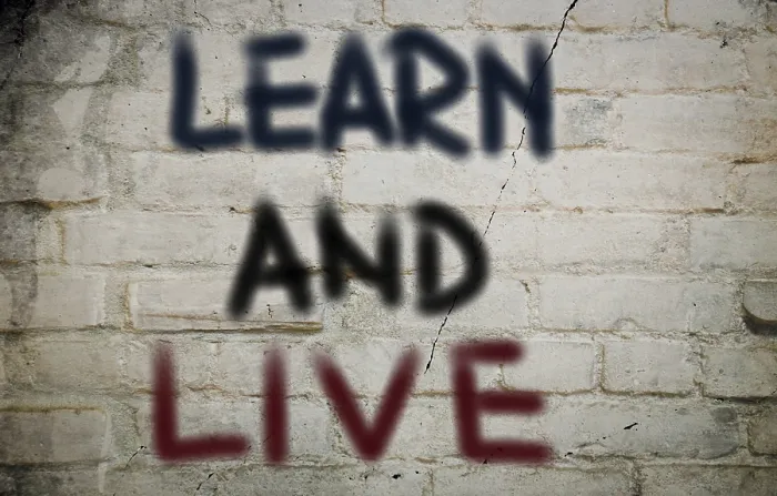 Framed Print : Learn and Live Concept Print Framed Print : Learn and Live Concept Print