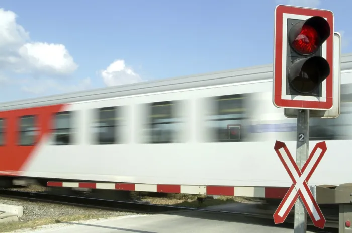 Framed Print : Level Crossing Print - Railway Scene Framed Print : Level Crossing Print - Railway Scene