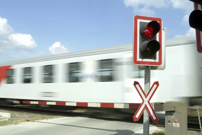 Framed Print : Level Crossing Print - Railway Scene Framed Print : Level Crossing Print - Railway Scene