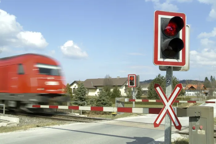 Framed Print : Level Crossing Print - Railway Scene Framed Print : Level Crossing Print - Railway Scene