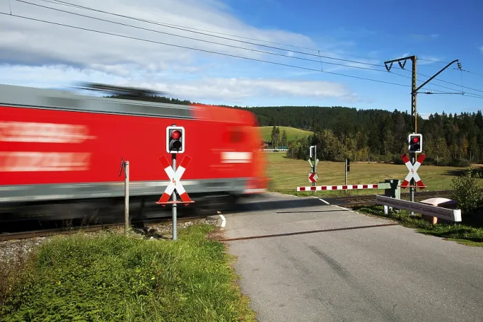 Framed Print : Level Crossing Print, Andraskreuz, Titisee-Neustadt, Germany Framed Print : Level Crossing Print, Andraskreuz, Titisee-Neustadt, Germany