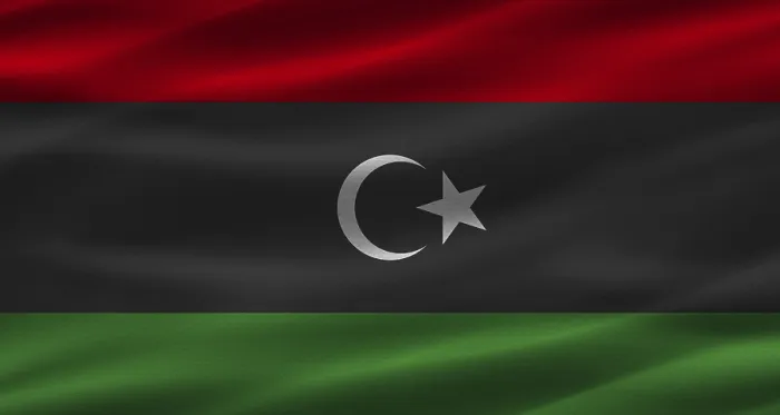 Framed Print : Libyan Flag Print with Fabric Texture Framed Print : Libyan Flag Print with Fabric Texture