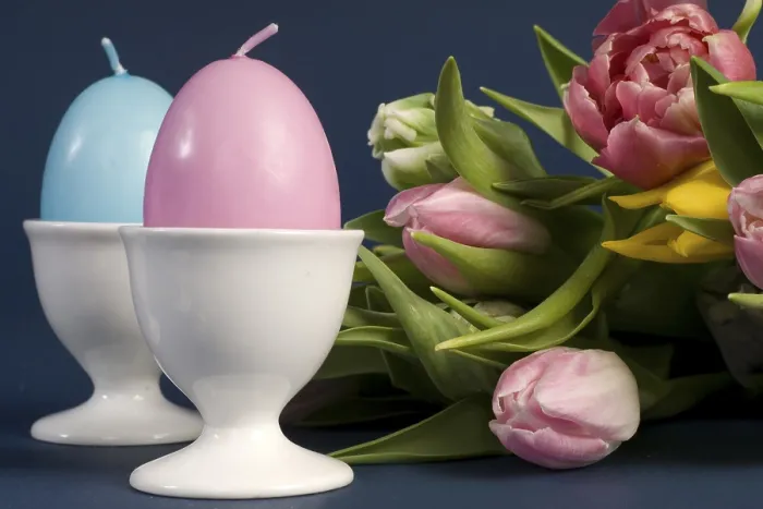 Framed Print : Still Life with Easter Eggs and Spring Flowers Print Framed Print : Still Life with Easter Eggs and Spring Flowers Print