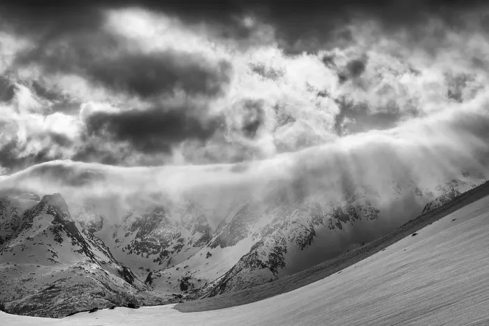 Framed Print : Light Atmosphere in the Mountains Print, Oksfjord, Finnmark, Norway Framed Print : Light Atmosphere in the Mountains Print, Oksfjord, Finnmark, Norway