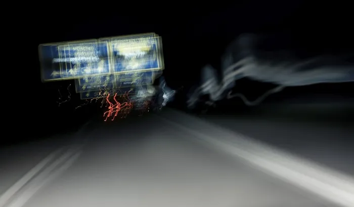Framed Print : Light Trails on a Highway Print Framed Print : Light Trails on a Highway Print