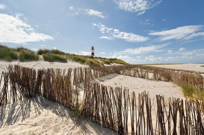 Framed Print : Ellenbogen Lighthouse Print, Sylt Island, North Sea