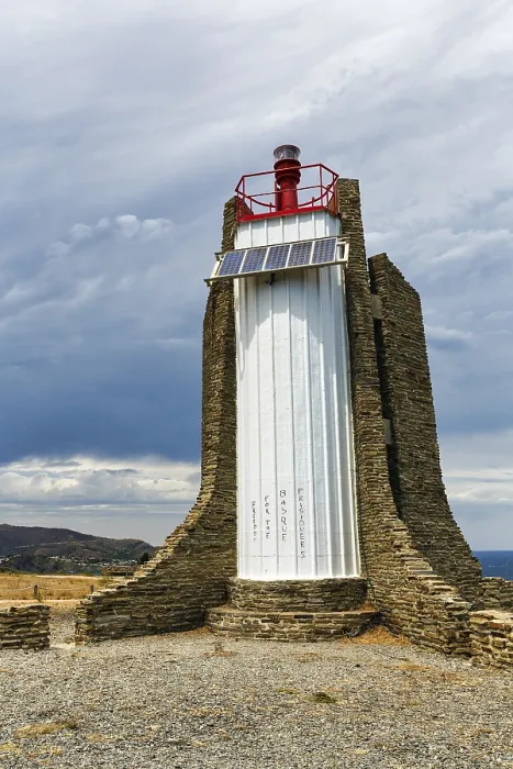 Framed Print : Solar Powered Lighthouse of Cap Cerbere Print Framed Print : Solar Powered Lighthouse of Cap Cerbere Print
