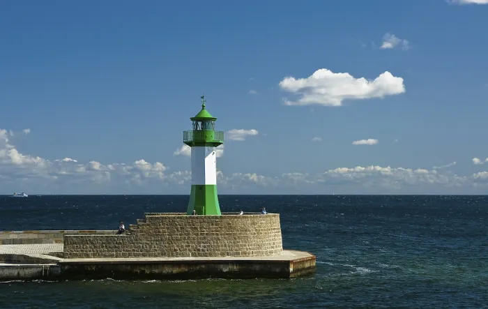 Framed Print : Sassnitz Lighthouse Print, Ruegen Island, Germany