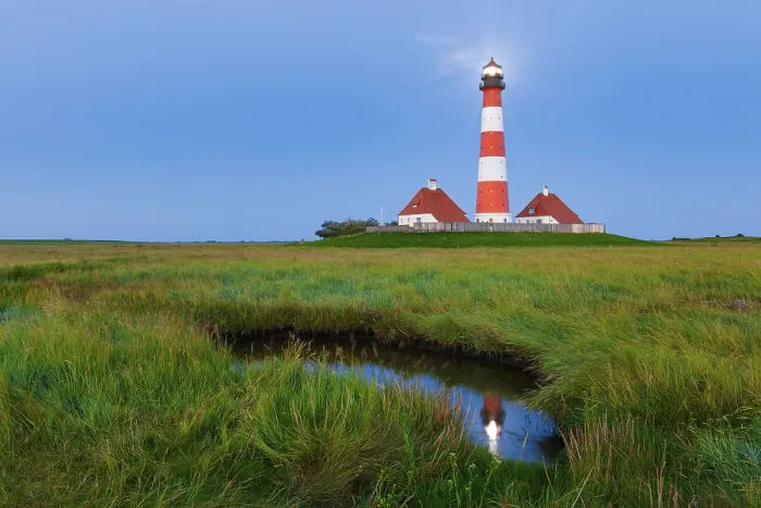 Framed Print : Westerheversand Lighthouse Print, Northern Germany Framed Print : Westerheversand Lighthouse Print, Northern Germany