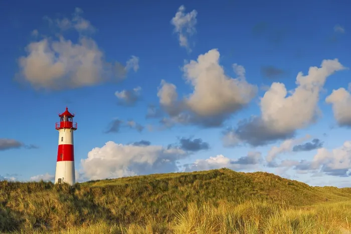 Framed Print : The Lister lighthouse at Ellenbogen, Sylt - Print Framed Print : The Lister lighthouse at Ellenbogen, Sylt - Print