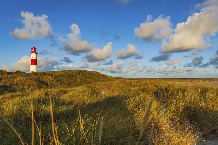 Framed Print : The Lister lighthouse at Ellenbogen, Sylt Island - Print Framed Print : The Lister lighthouse at Ellenbogen, Sylt Island - Print