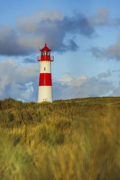 Framed Print : The Lister lighthouse at Ellenbogen, Sylt Island print Framed Print : The Lister lighthouse at Ellenbogen, Sylt Island print