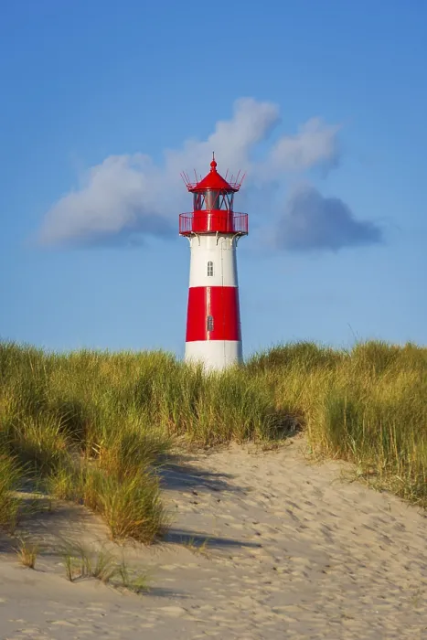 Framed Print : The Lister lighthouse at Ellenbogen Print, Sylt Island Framed Print : The Lister lighthouse at Ellenbogen Print, Sylt Island