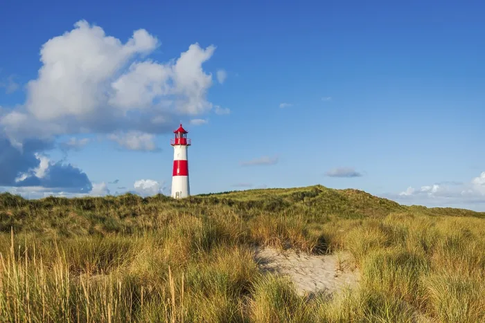Framed Print : The Lister lighthouse at Ellenbogen, Sylt Island print Framed Print : The Lister lighthouse at Ellenbogen, Sylt Island print