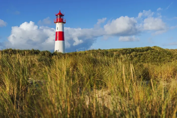 Framed Print : The Lister lighthouse at Ellenbogen, Sylt Island Print Framed Print : The Lister lighthouse at Ellenbogen, Sylt Island Print