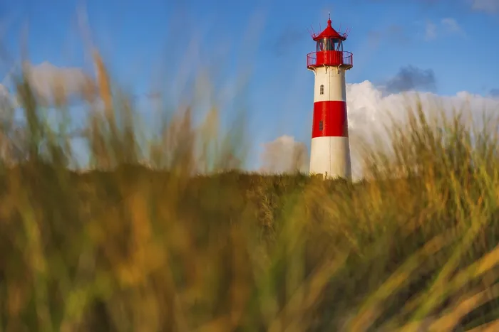 Framed Print : The Lister lighthouse at Ellenbogen Print, Sylt Island Framed Print : The Lister lighthouse at Ellenbogen Print, Sylt Island