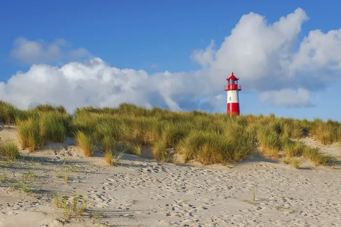Framed Print : The Lister lighthouse at Ellenbogen Print, Sylt Island Framed Print : The Lister lighthouse at Ellenbogen Print, Sylt Island