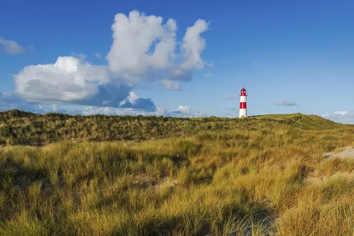 Framed Print : The Lister Lighthouse at Ellenbogen Print, Sylt Island Framed Print : The Lister Lighthouse at Ellenbogen Print, Sylt Island