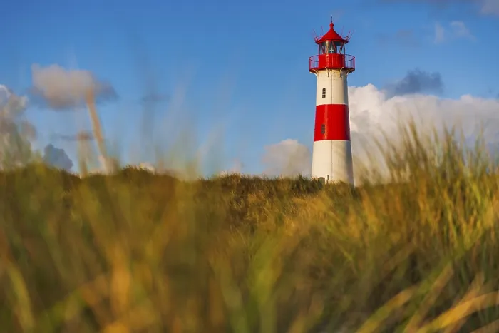 Framed Print : The Lister lighthouse at Ellenbogen Print, Sylt Island Framed Print : The Lister lighthouse at Ellenbogen Print, Sylt Island
