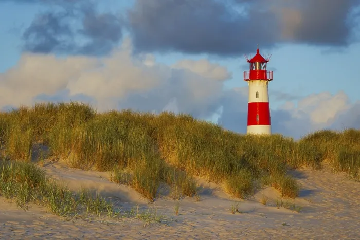 Framed Print : The Lister lighthouse at Ellenbogen Print, Sylt Island Framed Print : The Lister lighthouse at Ellenbogen Print, Sylt Island