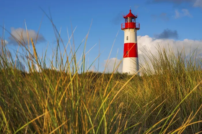 Framed Print : The Lister lighthouse at Ellenbogen Print, Sylt Island Framed Print : The Lister lighthouse at Ellenbogen Print, Sylt Island