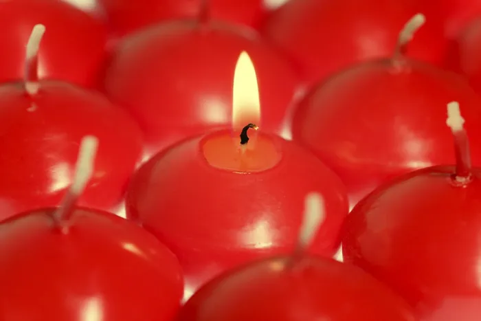 Framed Print : Lit Red Candles Print Framed Print : Lit Red Candles Print