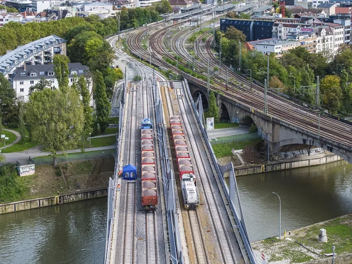 Framed Print : Load Test on Neckar Bridge Print, Stuttgart, Germany