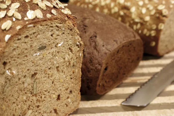 Framed Print : Wholemeal Bread Print with Knife Framed Print : Wholemeal Bread Print with Knife