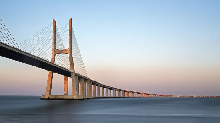 Framed Print : Vasco Da Gama Bridge Print, Lissabon Framed Print : Vasco Da Gama Bridge Print, Lissabon