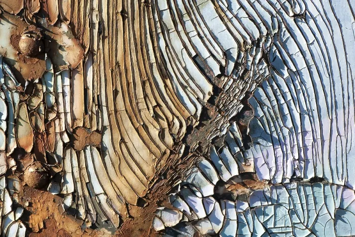 Framed Print : Rust Macro Print - Surface Structure and Colour