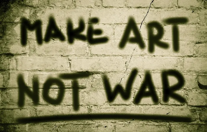 Framed Print : Make Art Not War Print Framed Print : Make Art Not War Print