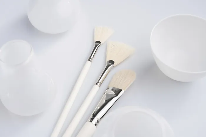 Framed Print : Makeup Brushes Print - High Angle Shot Framed Print : Makeup Brushes Print - High Angle Shot
