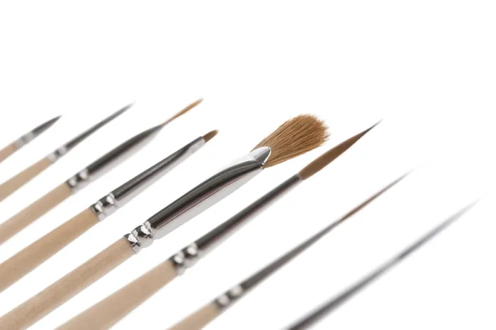 Framed Print : Makeup Brushes Print - Isolated White Background Framed Print : Makeup Brushes Print - Isolated White Background