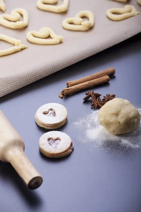 Framed Print : Making Shortbread with a Rolling Pin Print Framed Print : Making Shortbread with a Rolling Pin Print