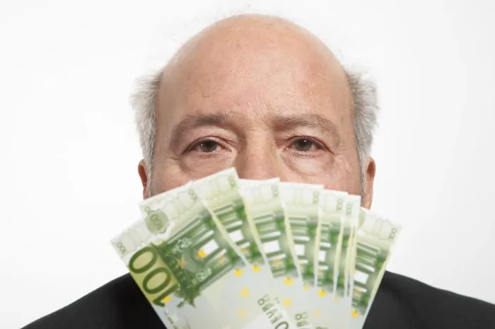 Framed Print : Man with Banknotes Print Framed Print : Man with Banknotes Print