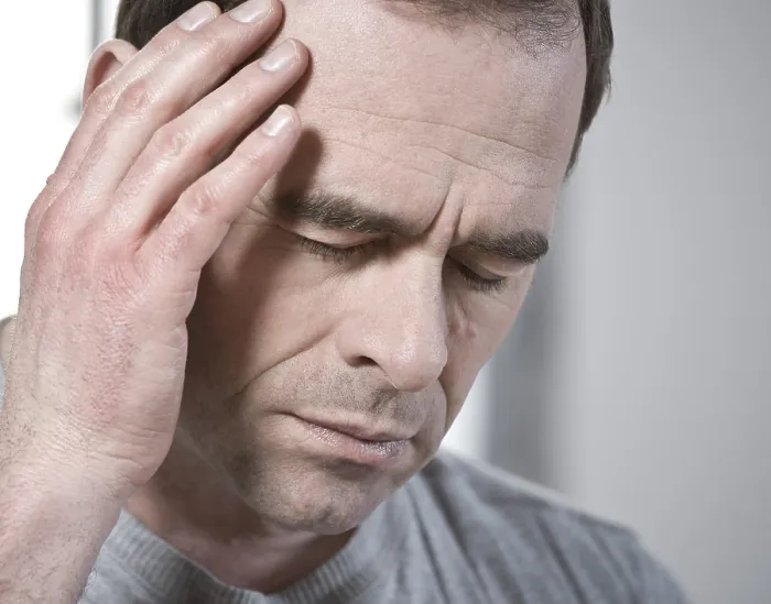 Framed Print : Man with Headache Print by ImageBROKER Framed Print : Man with Headache Print by ImageBROKER