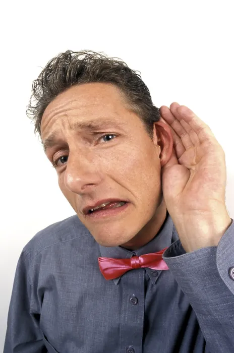 Framed Print : Man Hearing - Print Framed Print : Man Hearing - Print