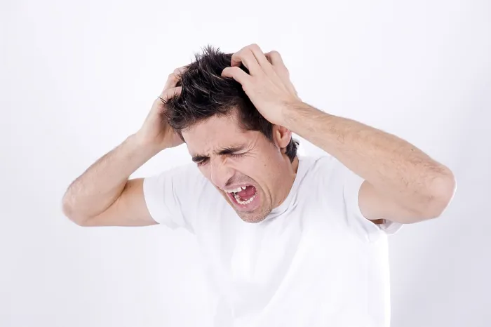 Framed Print : Man Losing His Temper Print