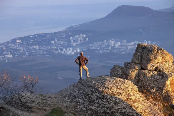 Framed Print : Man on the Top of the Mountain Print Framed Print : Man on the Top of the Mountain Print
