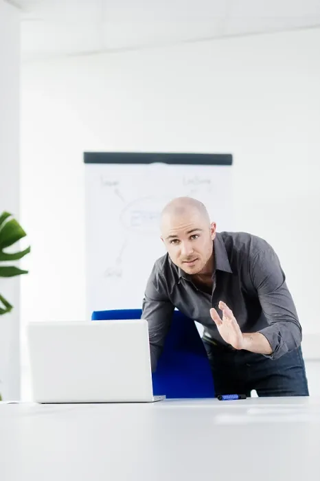 Framed Print : Man in Office Print Framed Print : Man in Office Print